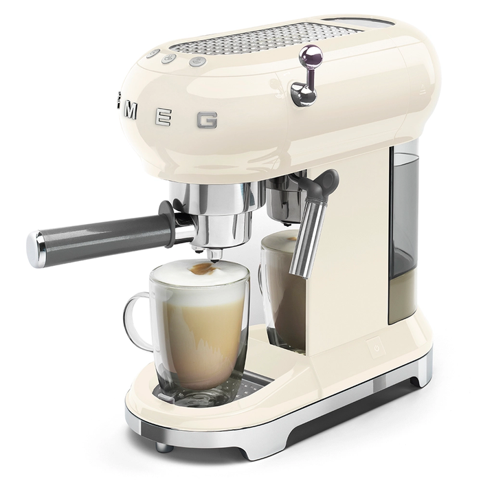 Smeg 50's Retro Style Aesthetic Cream Espresso Coffee Machine