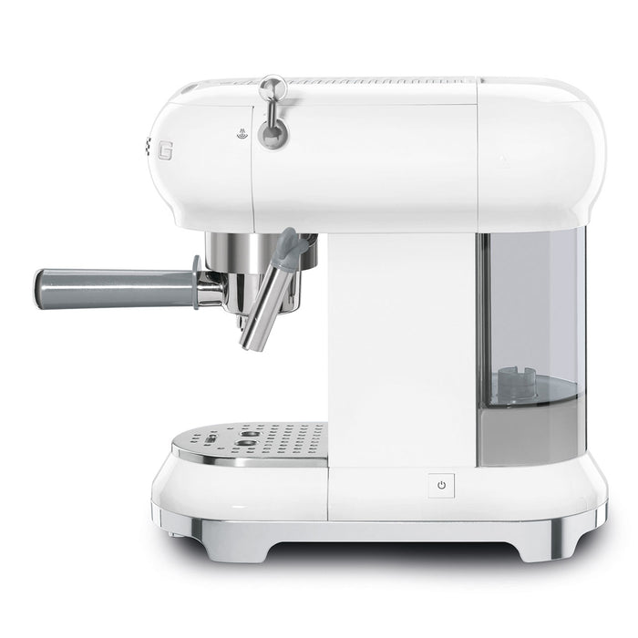 Smeg 50's Retro Style Aesthetic White Espresso Coffee Machine
