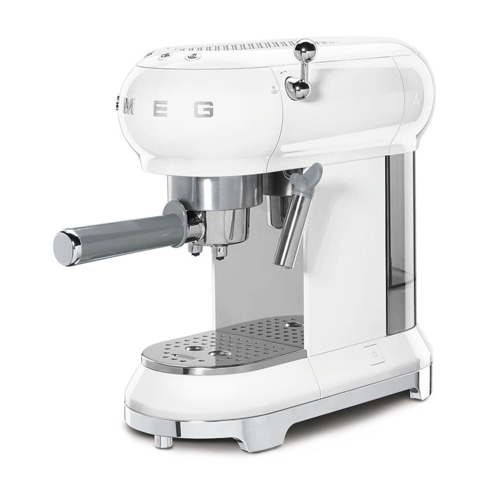 Smeg 50's Retro Style Aesthetic White Espresso Coffee Machine