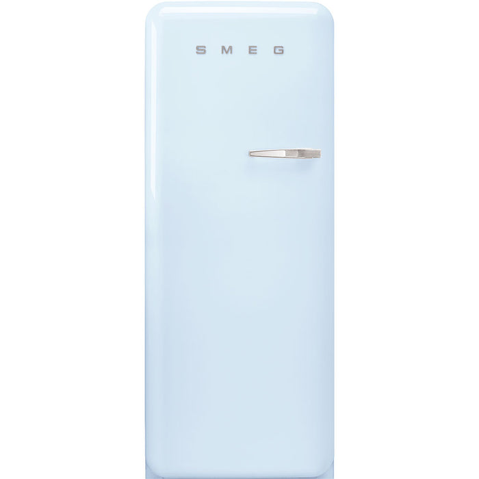 Smeg 50's Retro Style Aesthetic Freestanding Pastel Blue Refrigerator Left Hand Hinge with Freezer, 24-Inches