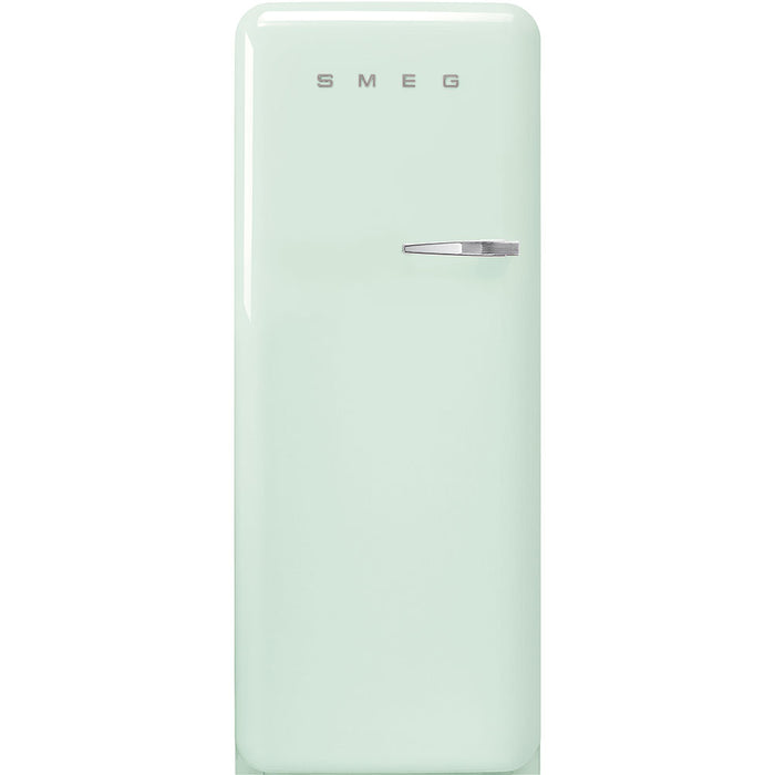 Smeg 50's Retro Style Aesthetic Freestanding Pastel Green Refrigerator Left Hand Hinge with Freezer, 24-Inches