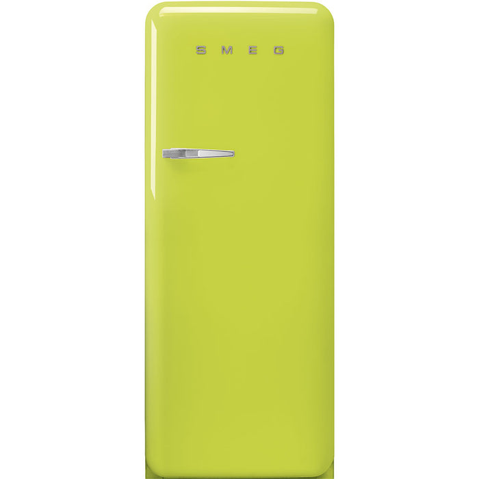 Smeg 50's Retro Style Aesthetic Freestanding Lime Green Refrigerator Right Hand Hinge with Freezer, 24-Inches
