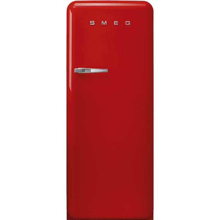 Smeg 50's Retro Style Aesthetic Freestanding Red Refrigerator Right Hand Hinge with Freezer, 24-Inches