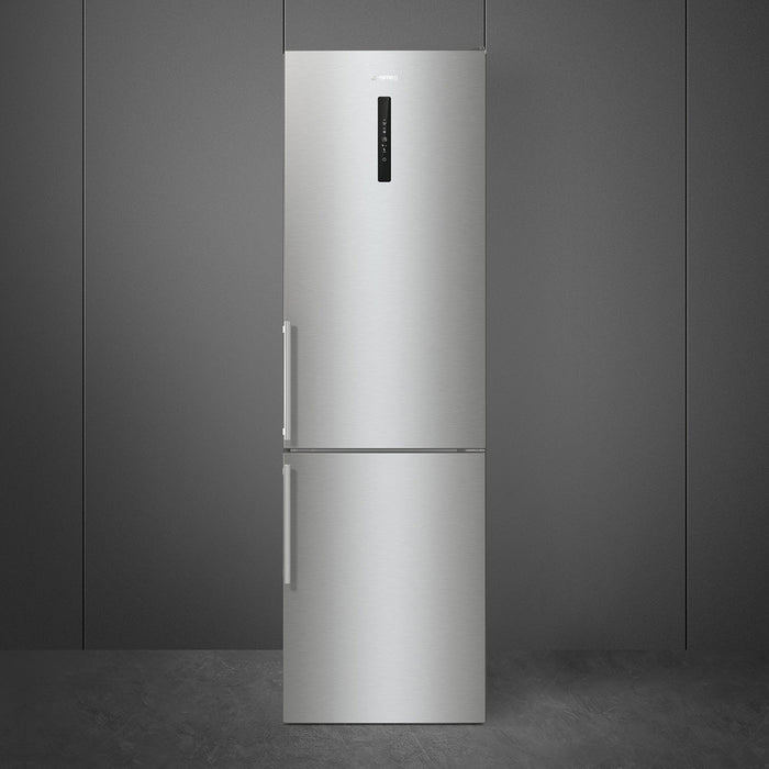 Smeg Universal Freestanding Stainless Steel Refrigerator 24-Inches with Right Hand Hinge