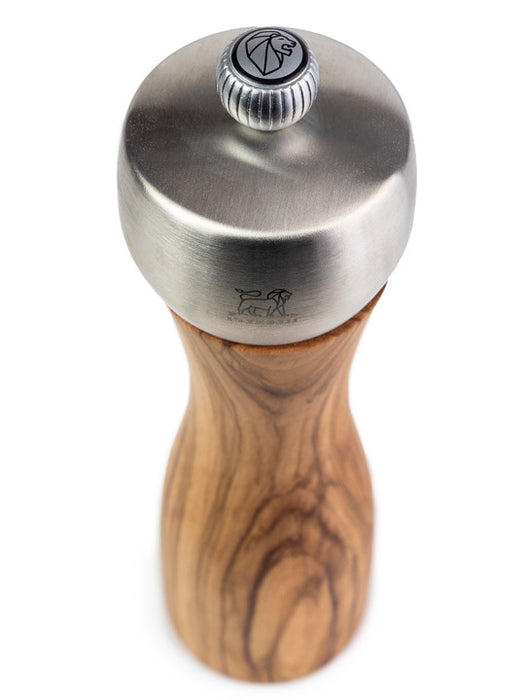 Peugeot Fidji Olive Wood Pepper Mill, 6-Inches