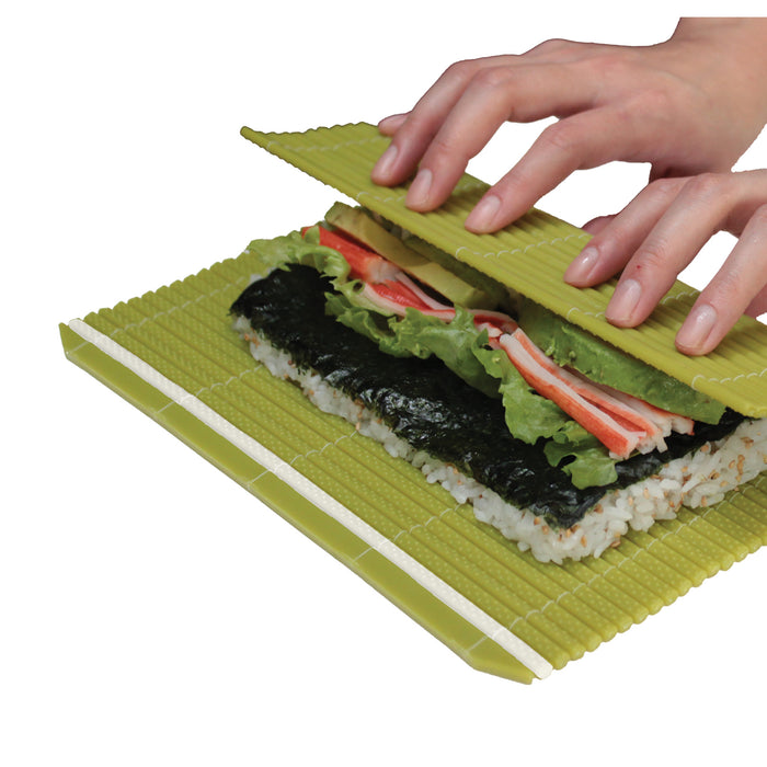 Hasegawa Makisu Green Bamboo Mat, Ideal To Make Sushi Rolls, 10 x 9.5-Inch, Made In Japan