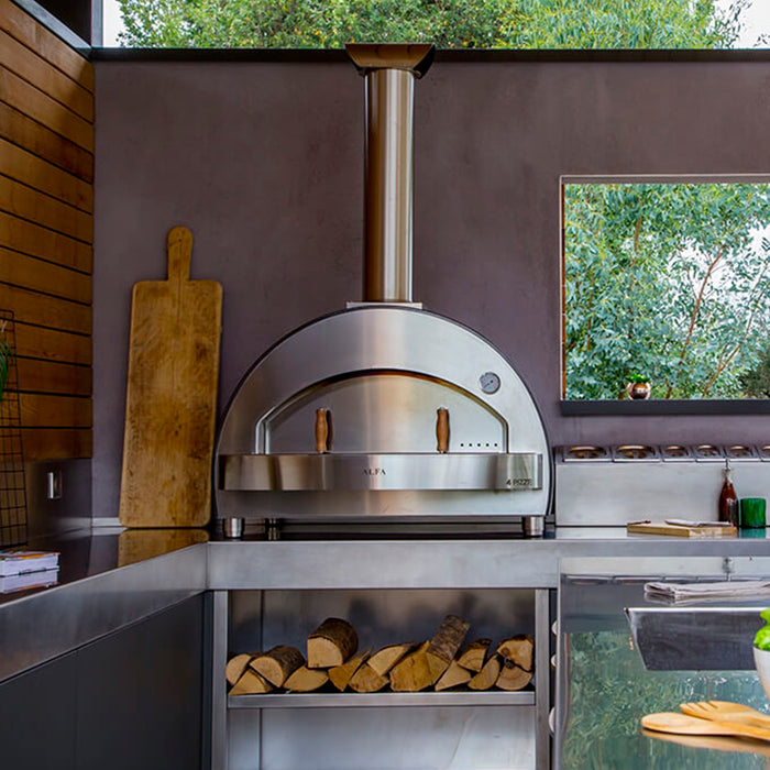 Alfa Forni 4 Pizze Copper Wood-Powered Pizza Oven
