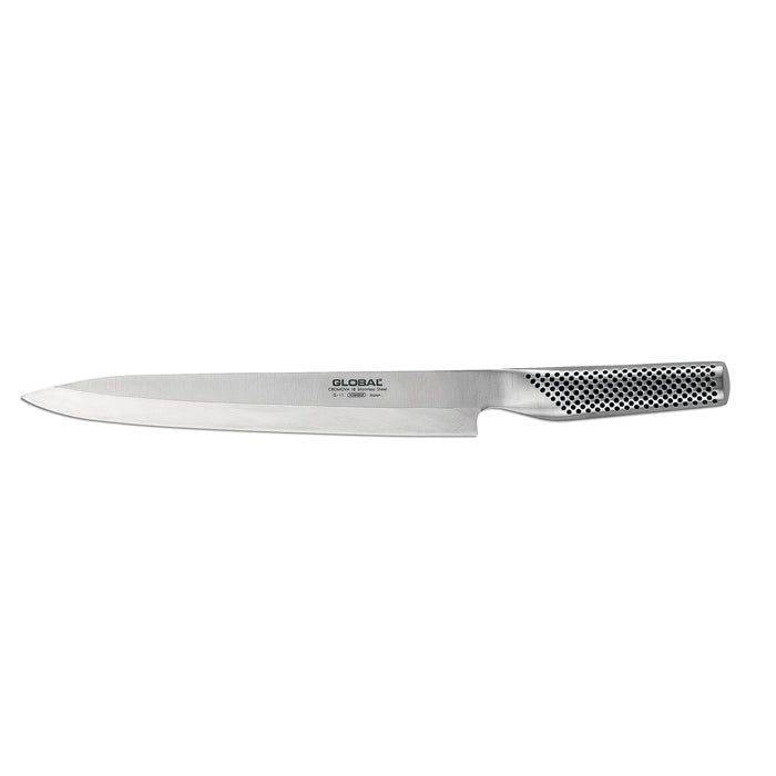 Global Classic Stainless Steel Yanagi Sashimi Knife, Left Handed, 10-Inches - LaCuisineStore