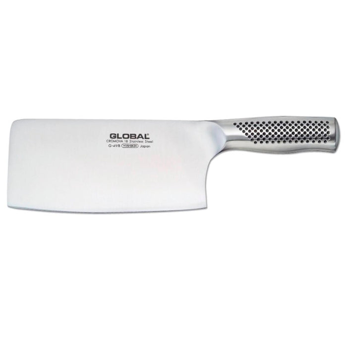 Global Stainless Steel Classic Chop and Slice Chinese Knife, 7-Inches