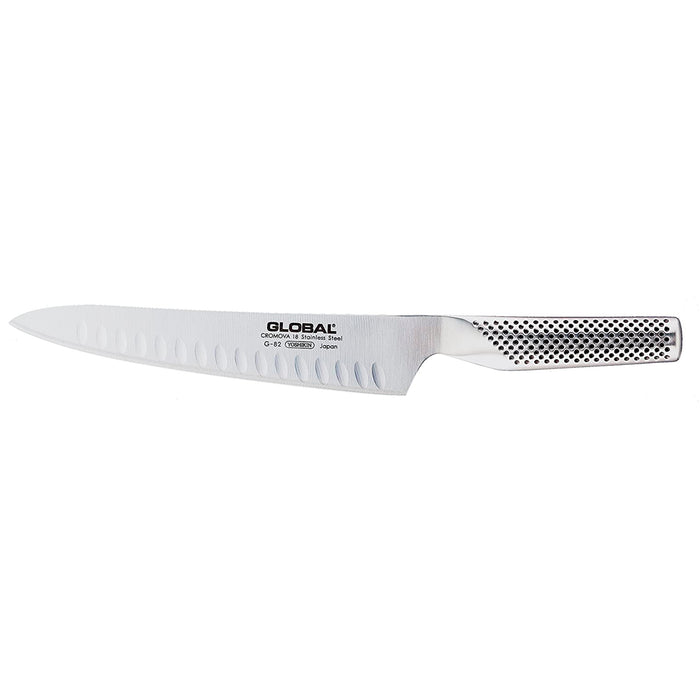 Global Classic Stainless Steel Hollow Ground Carving Knife, 8.25-Inches