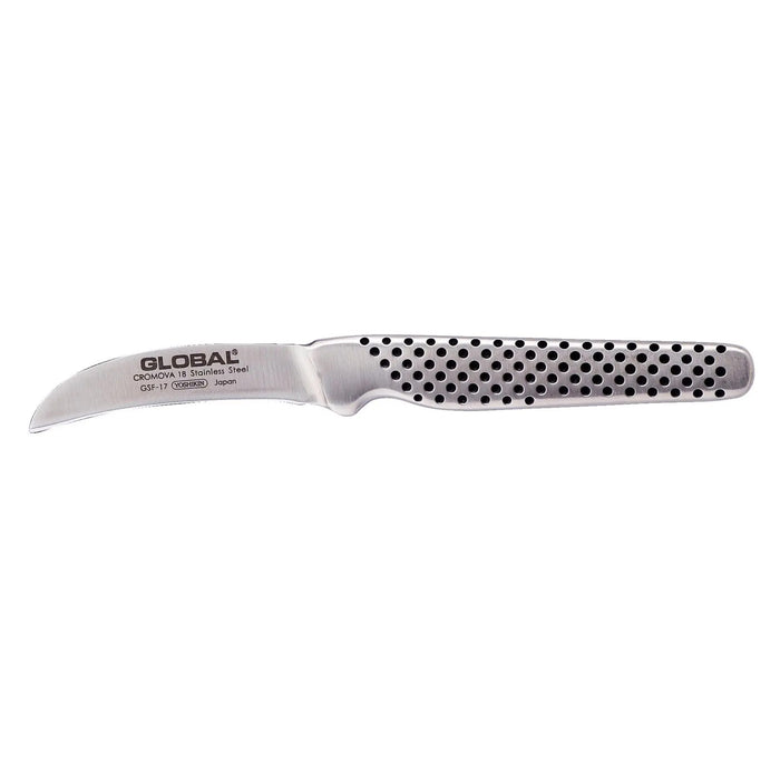 Global Classic Stainless Steel Forged Curved Peeler Knife, 2.25-Inches