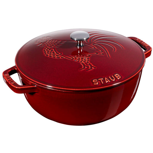 Staub Cast Iron Essential French Oven with Rooster Lid, 3.75-Quart - LaCuisineStore