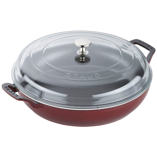 Staub Cast Iron 4-qt Round Cocotte with Glass Lid - Cherry & Accessories  Turner, One Size, Matte Black