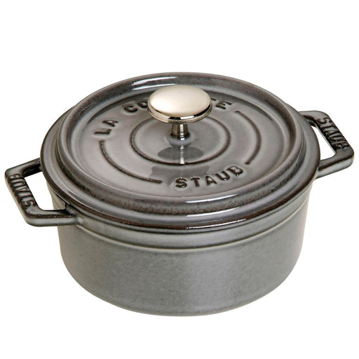 Staub Cast Iron Round Cocotte Graphite Grey, 0.5-Quart - LaCuisineStore