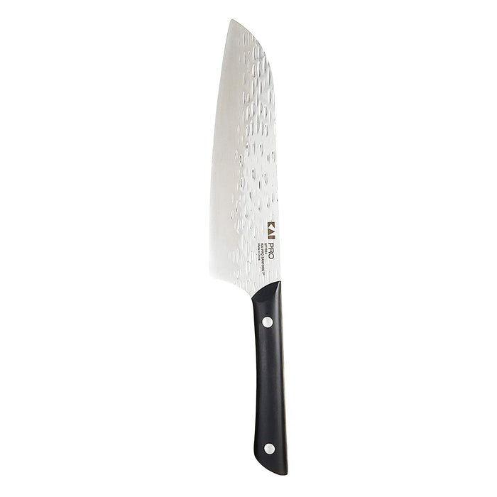 Kai Carbon Stainless Steel Pro Santoku Knife, 7-Inches