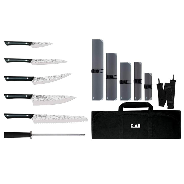 Kai Carbon Stainless Steel Pro Culinary 7-Piece Knife Set