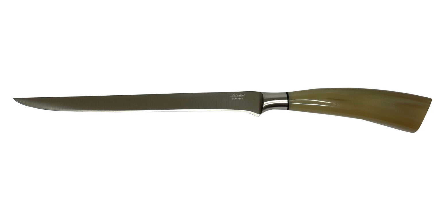 Coltelleria Saladini Stainless Steel Fillet Knife with Ox Horn Handle, 6-Inch