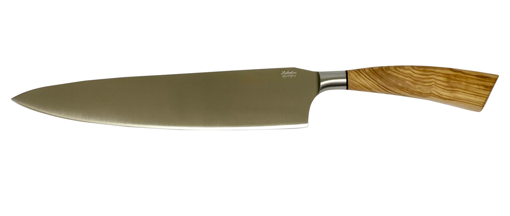 Coltelleria Saladini Stainless Steel Chef's Knife with Olive Wood Handle, 9.8-Inch