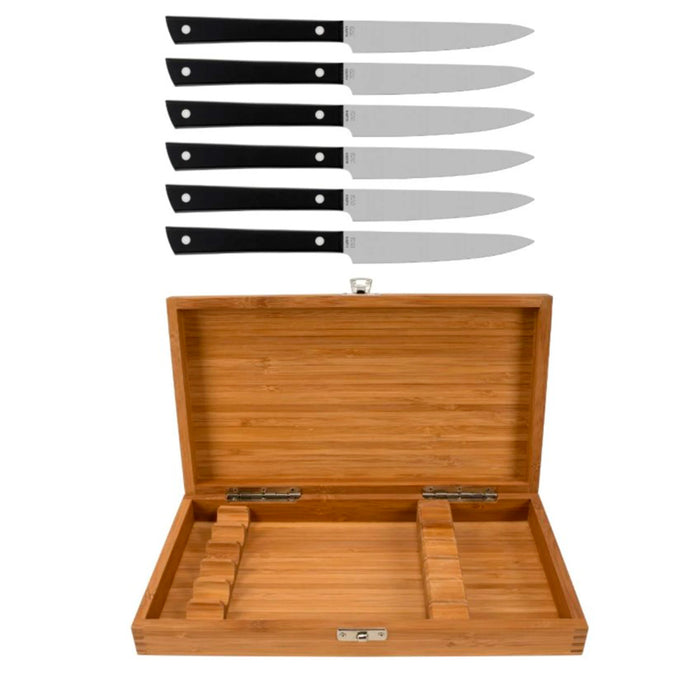 Kai Carbon Stainless Steel 6-Piece Steak Knife Set