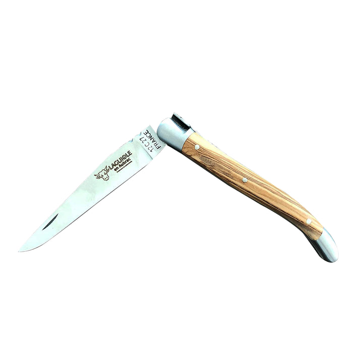 Laguiole en Aubrac Knife with Olive Wood Handle, 3.5-Inches