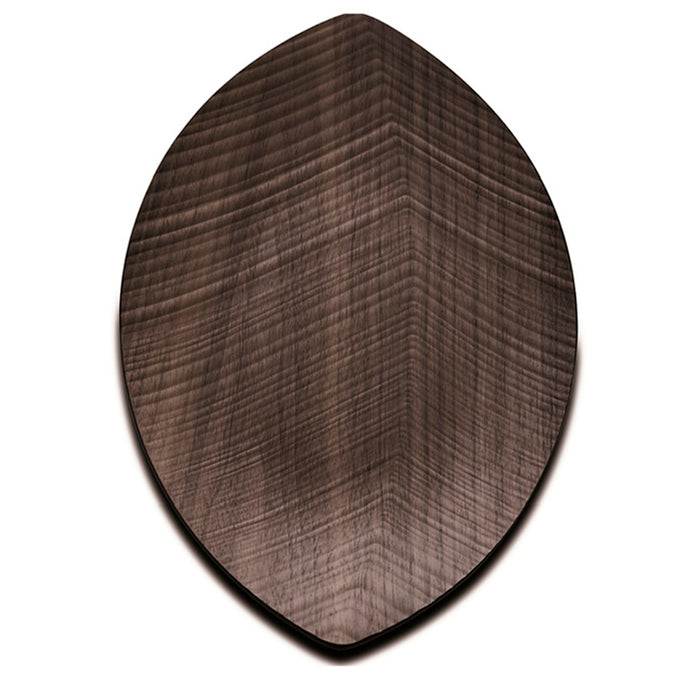 Legnoart Leaf Walnut Wood Large Serving Tray, 17 x 10-Inches