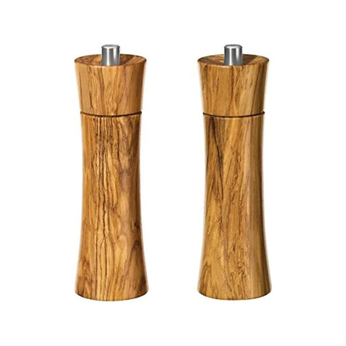 Zassenhaus Frankfurt Olive Wood Salt and Pepper Mill Set, 7-Inches