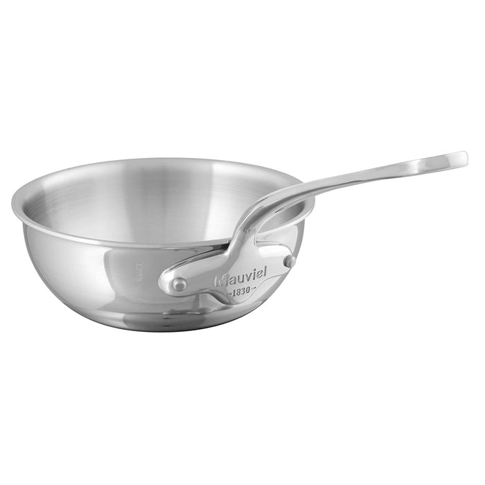 Mauviel M'Cook Stainless Steel Curved Splayed Saute Pan, 2.1-Quart