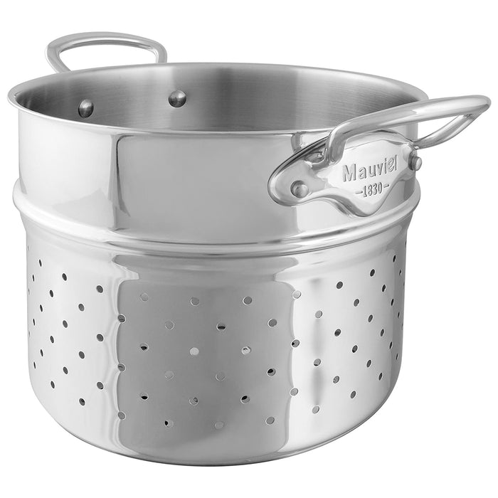 Mauviel M'Cook Stainless Steel Pasta Insert for Stewpan, 6.3-Quart