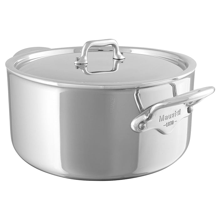Mauviel M'Cook Stainless Steel Stew pan With Lid, 6.3-Quart