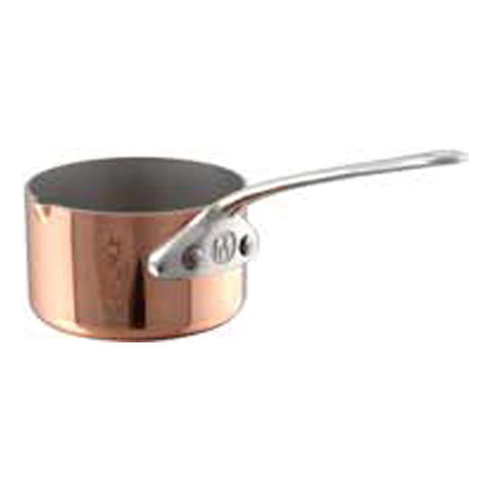 Mauviel M'Mini Copper Saucepan With Puring Edge & Stainless Steel Handle, 0.5-Quart