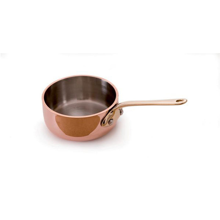 Mauviel M'Mini Copper Saute Pan With Bronze Handles, 0.2-Quart