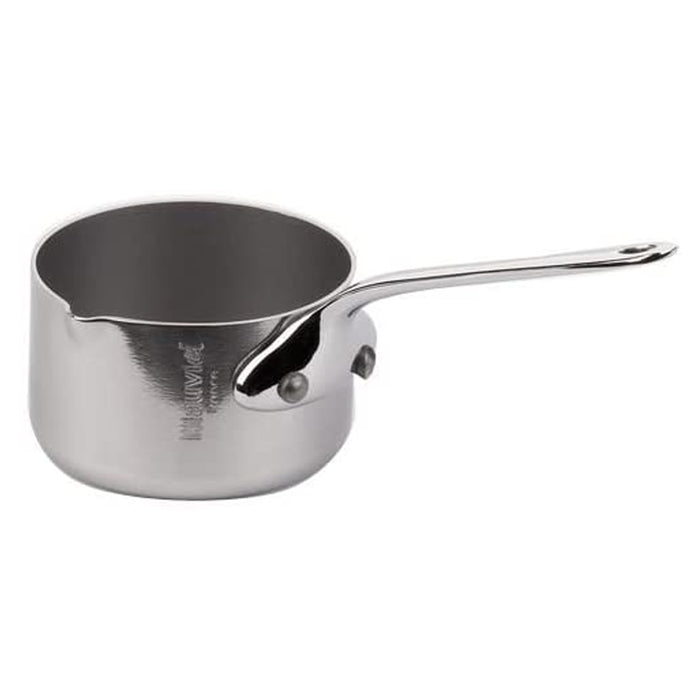 Mauviel M'Mini Stainless Steel Saucepan With Puring Edge, 0.5-Quart