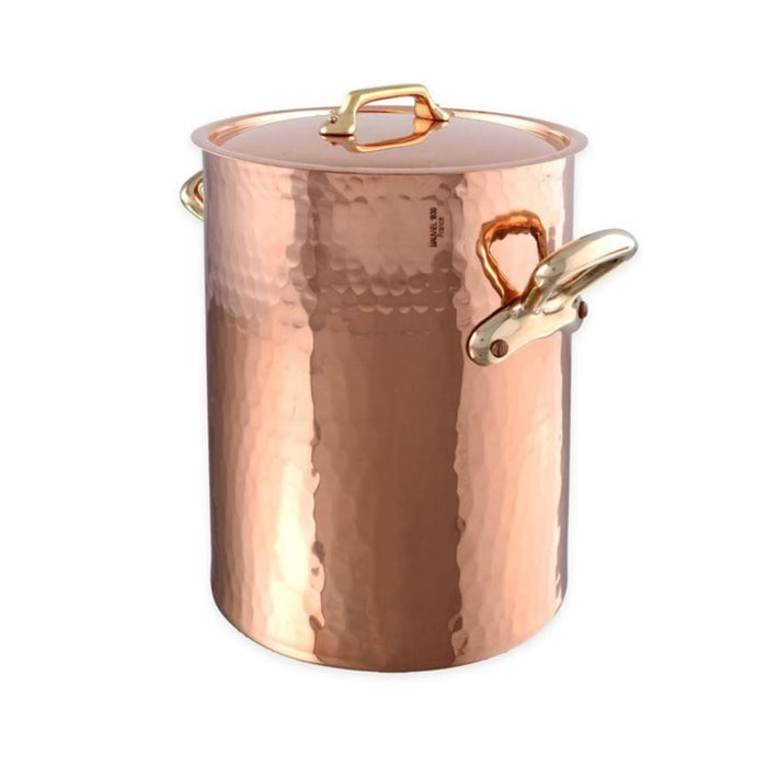 Mauviel M'Tradition Copper Soup Pot With Bronze Handles & Copper Lid, 11.3-Quart