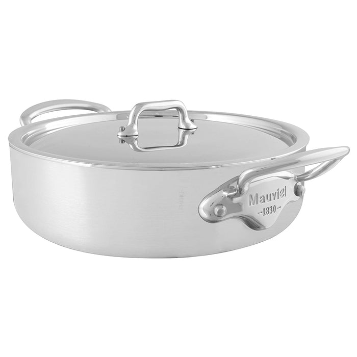 Mauviel M'Urban 3 Stainless Steel Rondeau with Lid, 9.2-Quart