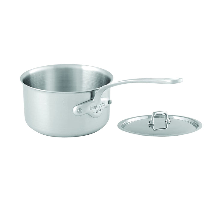 Mauviel M'Urban 3 Stainless Steel Saucepan with Lid, 1.2-Quart