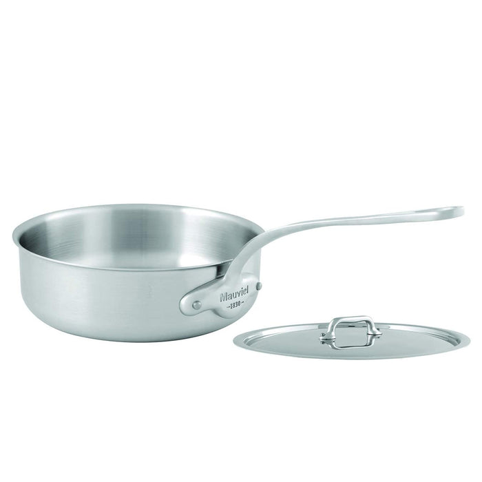 Mauviel M'Urban 3 Stainless Steel Saute Pan With Lid, 3.4-Quart