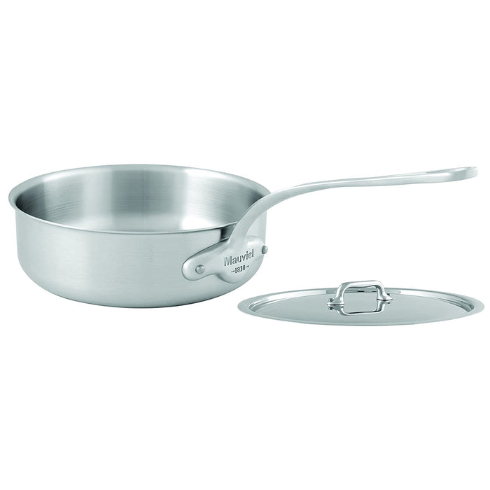 Mauviel M'Urban 3 Stainless Steel Saute Pan With Lid, 1.8-Quart
