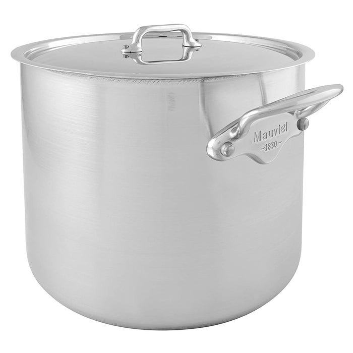 Mauviel M'Urban 3 Stainless Steel Stockpot With Lid, 9.9-Quart