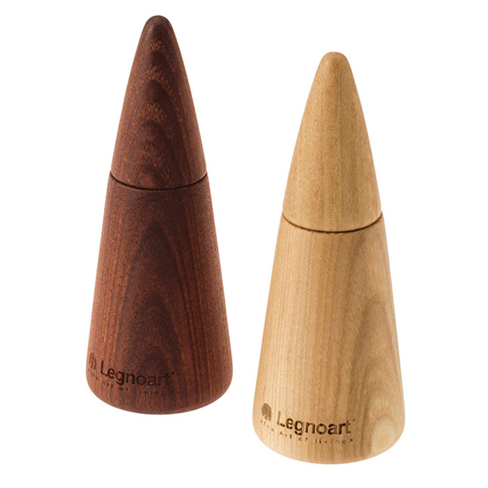 Legnoart Thermo Ashwood Coppia Pepper and Salt Mill Set with Adjustable Ceramic Grinder