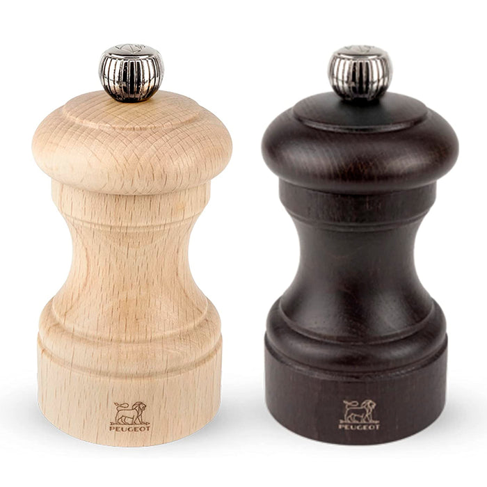 Peugeot Bistro Wood Salt and Pepper Mill Set,  4-Inches