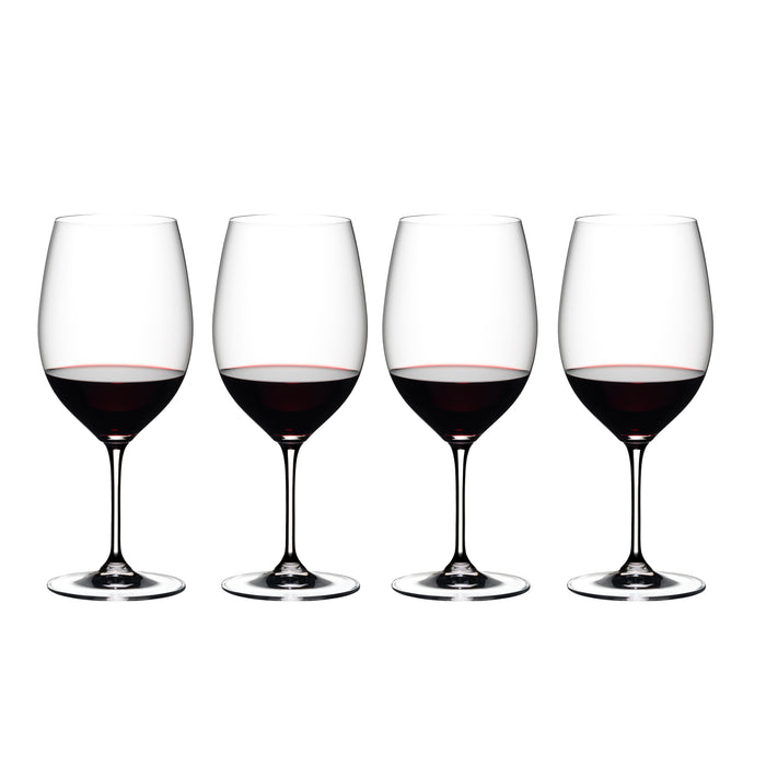 Riedel Vinum 4-Piece Cabernet Sauvignon/Merlot Wine Glass Set, 22 Oz