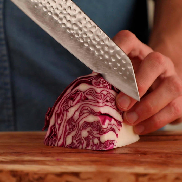 Kotai Stainless Steel Bunka Kiritsuke Chef’s Knife with Ebony Wood Handle, 8-Inches