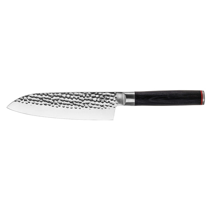 Kotai Stainless Steel Santoku Knife with Black Pakkawood Handle, 7-Inches