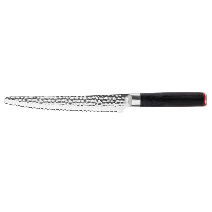 Kotai Stainless Steel Serrated Bread Knife with Black Pakkawood Handle, 8-Inches