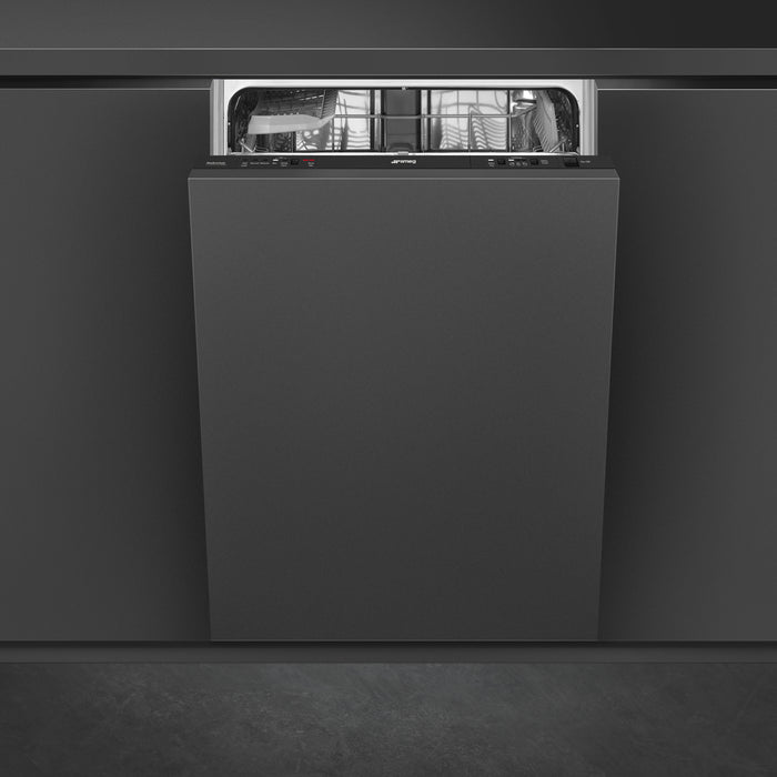 Smeg Fully Integrated Built-In Panel Ready Black Dishwasher with 13 Place Settings, 24-Inches
