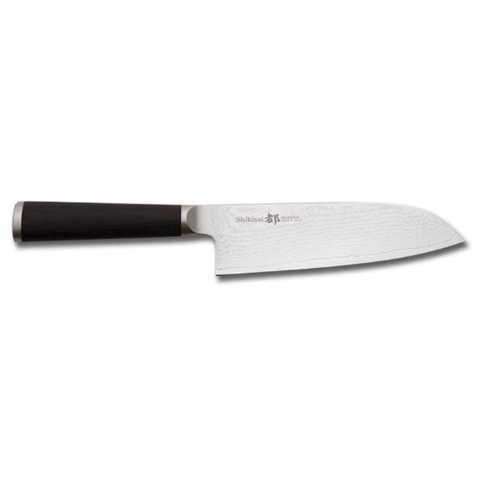 Shizu Miyako Damascus Steel Santoku Knife, 7.1-Inches