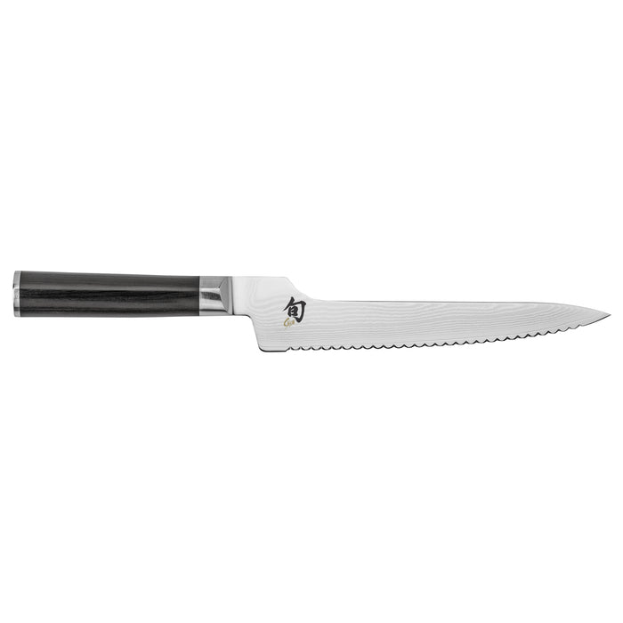 Shun Classic Damascus Steel Offset Bread Knife, 8.25-Inches