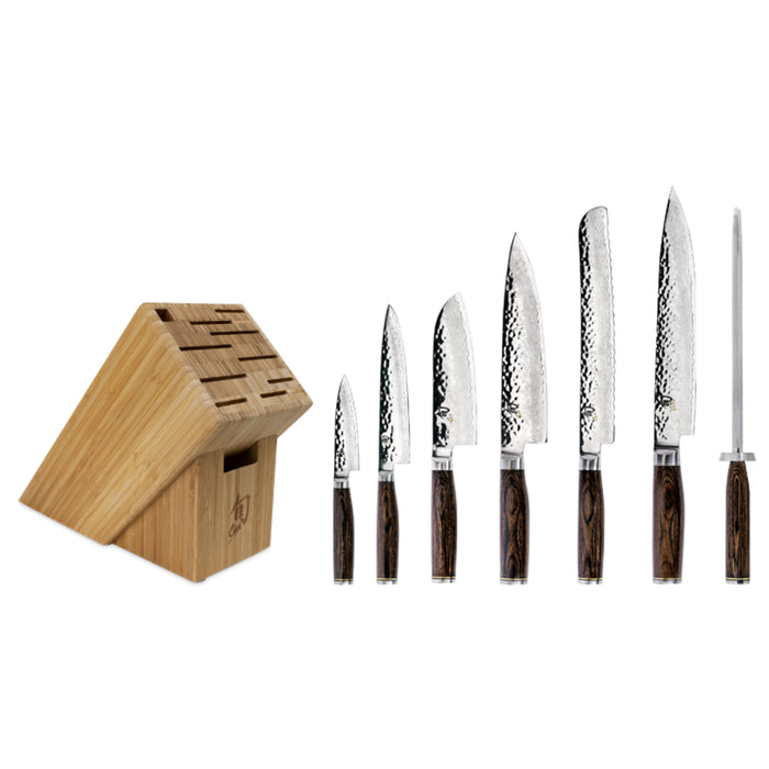 Shun Premier Damascus Steel 8-Piece Knife Block Set