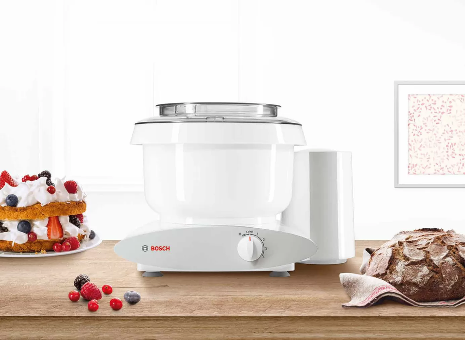 Bosch Universal Plus Stand Mixer White with Baker's Pack, 6.5-Quart