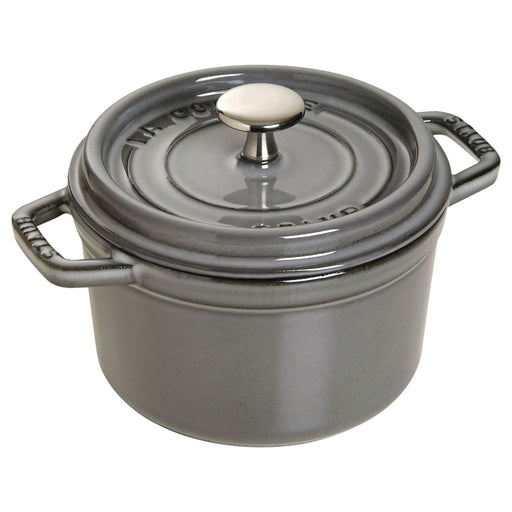 Staub Cast Iron Round Cocotte Graphite Grey, 1.25-Quart - LaCuisineStore